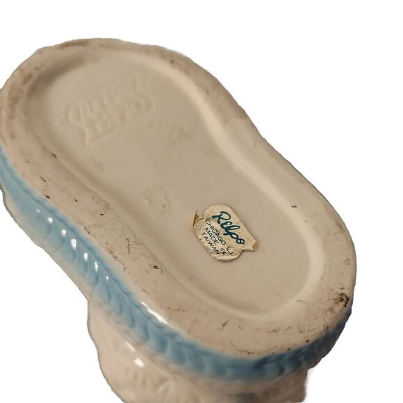 Vintage Relpo Baby Bootie Planter Vase Trinket Decor Porcelain White Multi T820 - Picture 4 of 12